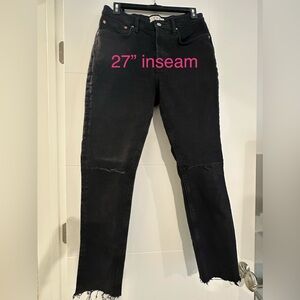 Free People black distressed skinny jeans